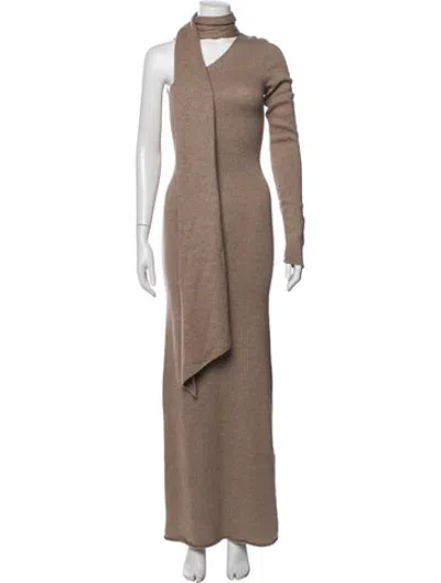 Pre-owned Arakii Asymmetrical Long Dress In Neutrals