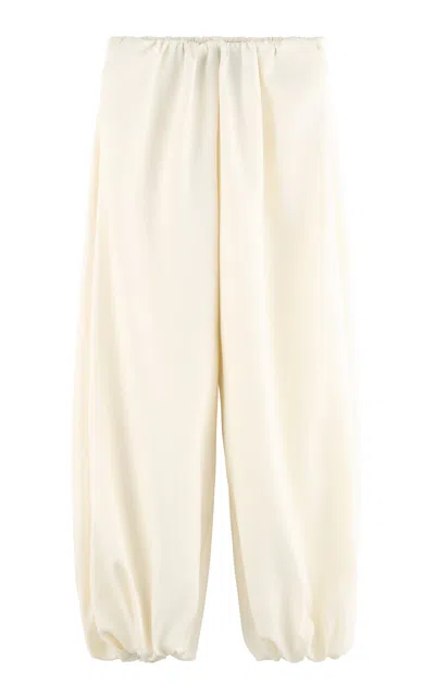 Arakii Balloon Ruffled Wide-leg Pants Exclusive In Neutral