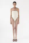 Arakii Bandeau Swim Suit In White