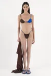 Arakii Beaded Tanga Bikini Bottom In Multi