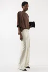 Arakii Boxy Silk Top In Brown