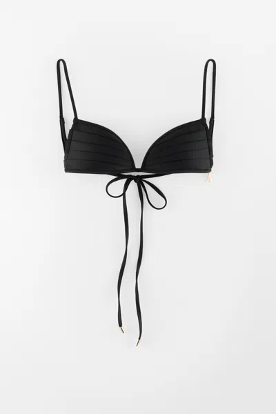 Arakii Butterfly Bikini Top In Black
