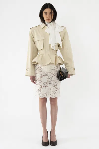 Arakii Cropped Cotton Jacket In Neutral