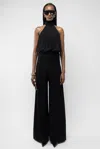 Arakii Deep Back Halter Top In Black