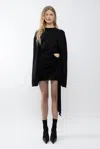 Arakii Drape Longsleeve Dress In Black