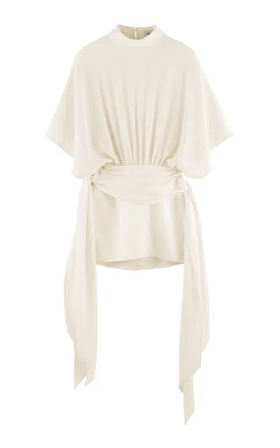 Arakii Draped Mini Dress Exclusive In White