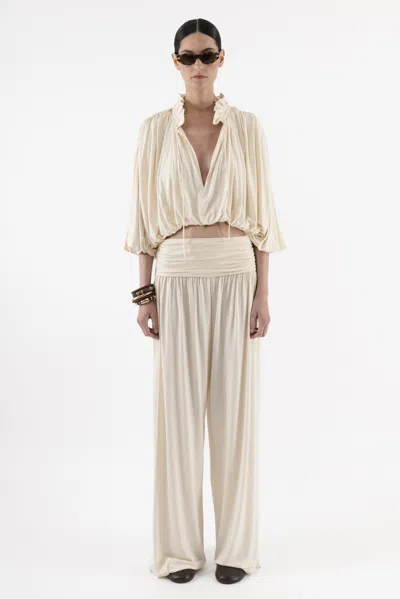 Arakii Draped Pants In White