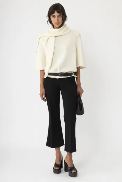 Arakii Ela Knitted T-shirt In Off-white