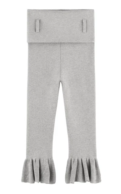 Arakii Exclusive Frill Edge Tights In Light Grey