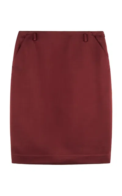 Arakii Exclusive High Waist Pencil Midi Skirt In Red