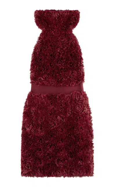 Arakii Exclusive Ruffled Halter Mini Dress In Red