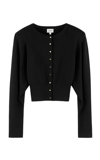 Arakii Exclusive Shoulder Pad Cardigan In Black