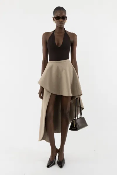 Arakii Halter Tank Top In Brown