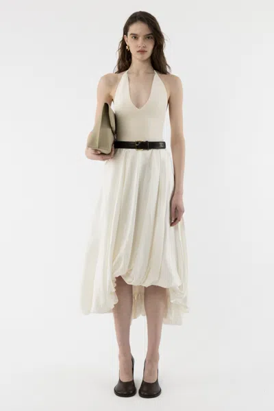 Arakii Halter Tank Top In White