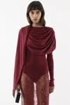 Arakii Haze Long Sleeve Top In Red