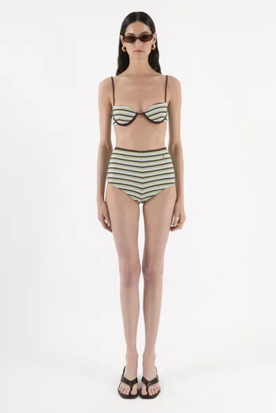 Arakii High Waist Hipster Bottom In Green