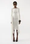 Arakii Jersey Ankle Skirt In White