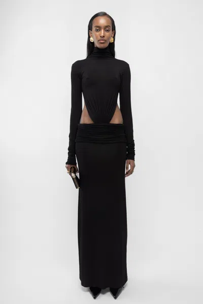 Arakii Jersey Maxi Dress In Black