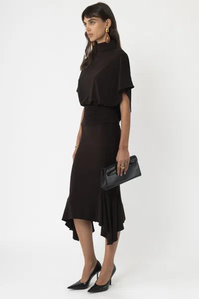 Arakii Jersey Mist Dress In Dark Brown