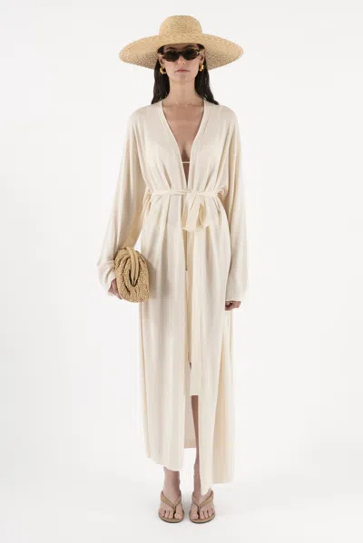 Arakii Kimono Dress In White