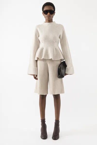Arakii Knitted Bermuda Shorts In White