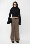 Arakii Knitted Cropped Polo In Black