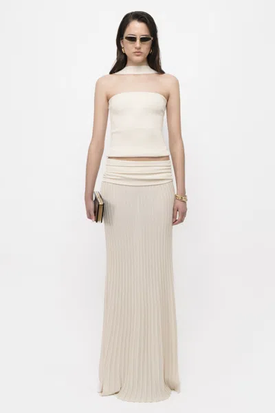 Arakii Knitted Reversed Halter In White
