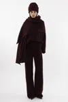 Arakii Knitted Scarf In Burgundy