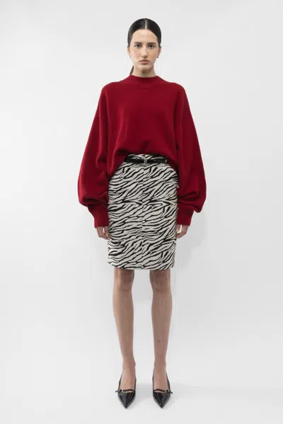 Arakii Knitted Sweater In Burgundy