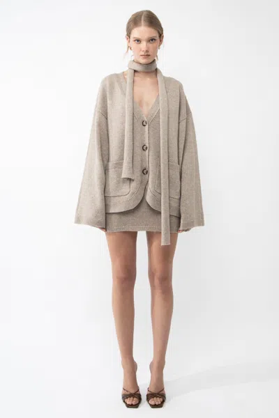 Arakii Lulu Button Scarf Cardigan