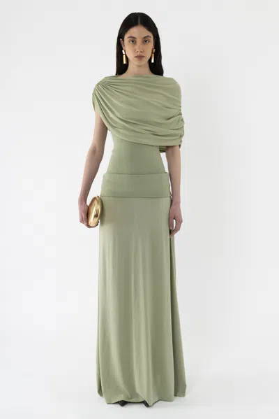 Arakii Mela Knitted Dress In Green