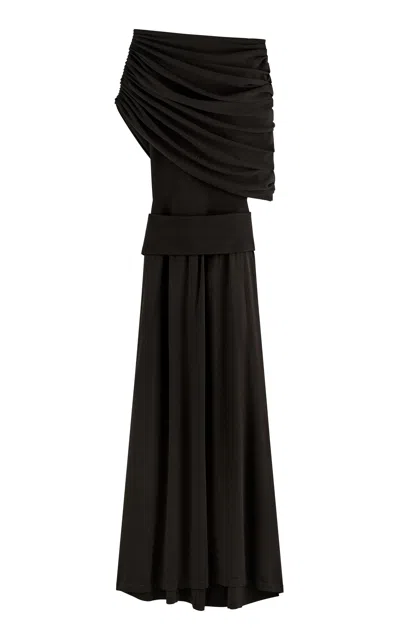 Arakii Mela Knitted Maxi Dress Exclusive In Black