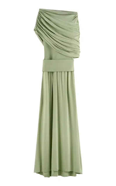 Arakii Mela Knitted Maxi Dress Exclusive In Green