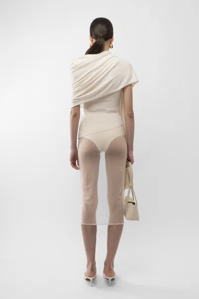 Arakii Mesh Skirt In White