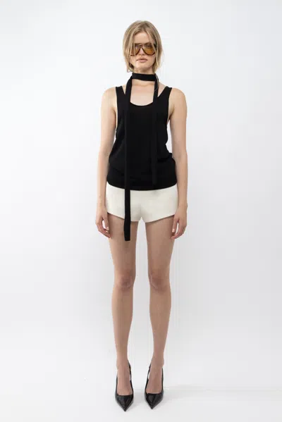 Arakii Moment Scarf Top In Black
