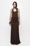 Arakii Moment Scarf Top In Brown