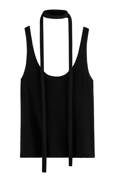 Arakii Moment Scarf Top Exclusive In Black