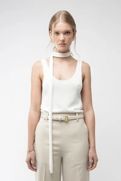 Arakii Moment Scarf Top In White