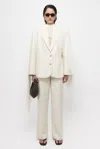 Arakii Oversized Silk Blazer In White