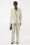 Arakii Oversized Silk Blazer In White