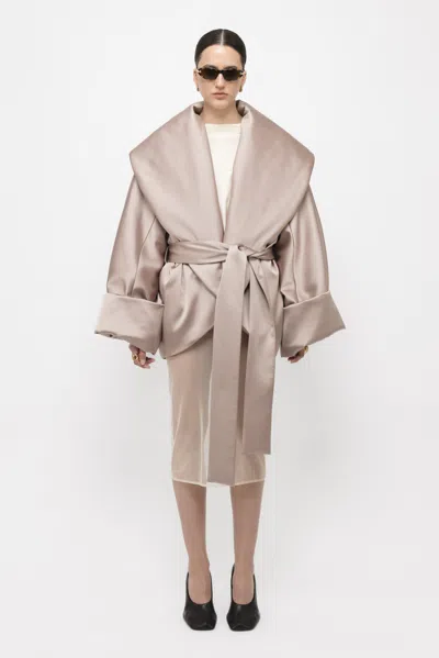 Arakii Padded Oversized Jacket In Brown