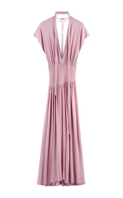 Arakii Pleated Maxi Dress Exclusive In Pink