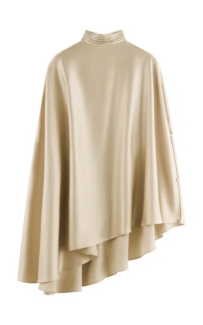 Arakii Poncho Turtleneck Mini Dress Exclusive In Gold