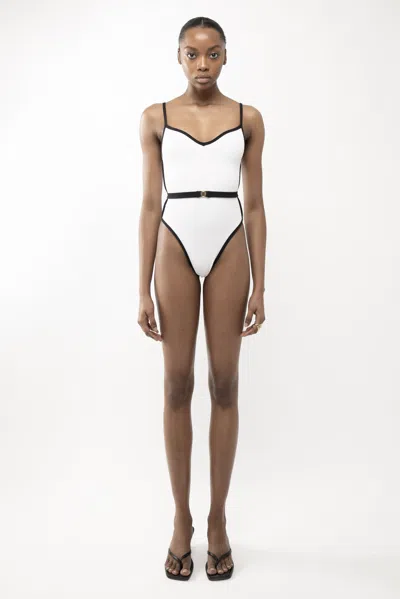 Arakii Retro Swimsuit In White