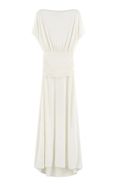 Arakii Ruffled Maxi Dress Exclusive In White