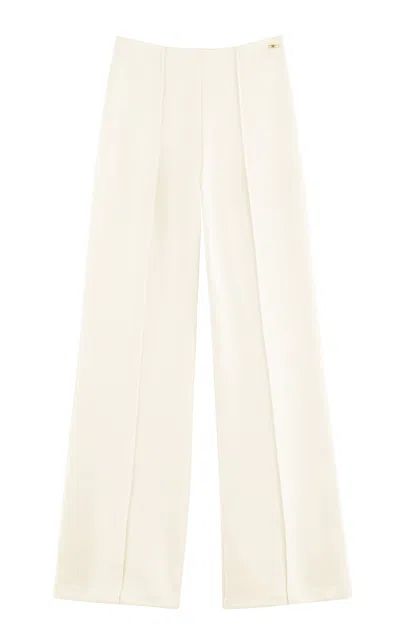 Arakii Ruffled Straight-leg Suit Pants Exclusive In Neutral