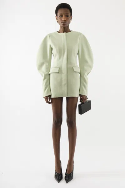 Arakii Sculpted Blazer Dress In Green