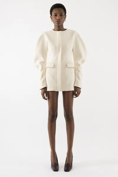 Arakii Sculpted Blazer Dress In White