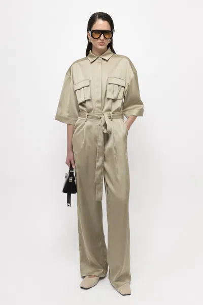 Arakii Short Sleeve Jumpsuit In Green