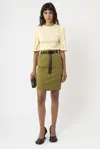 Arakii Structured Shoulder T-shirt In Yellow